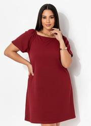 Vestido Bord� em Malha Anarruga