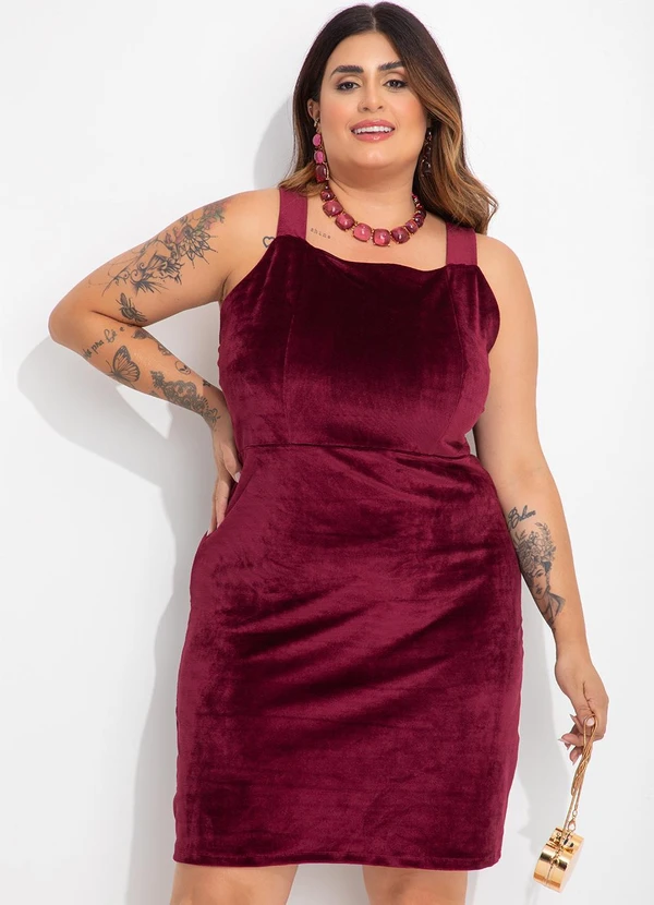 Marguerite - Vestido Bordô em Veludo Cotelê 3