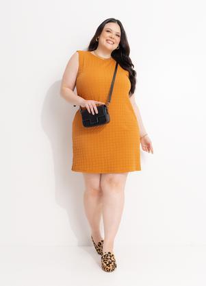 Vestido (Caramelo) em Malha com Textura