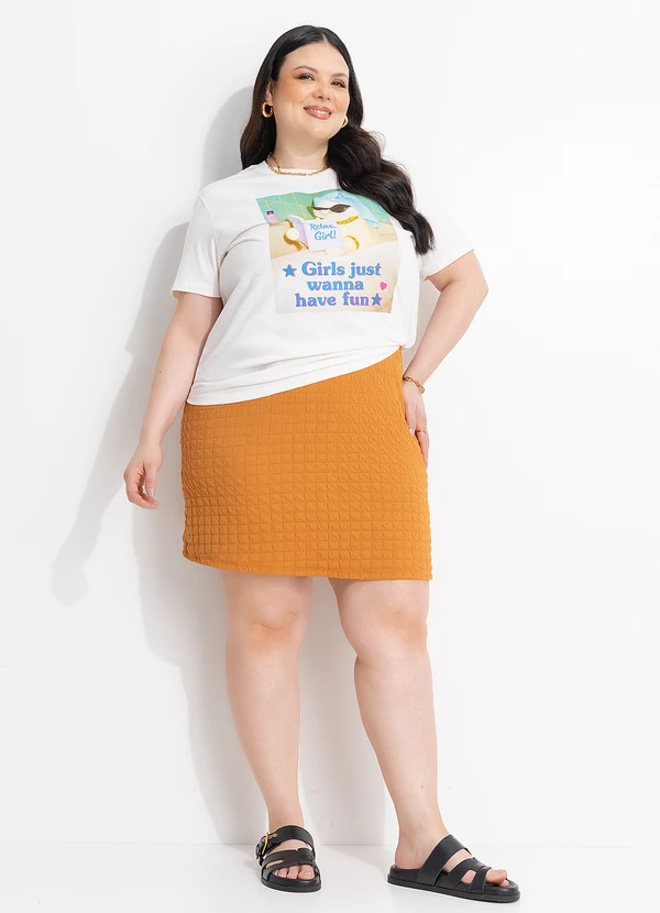 Marguerite - Vestido Caramelo em Malha com Textura