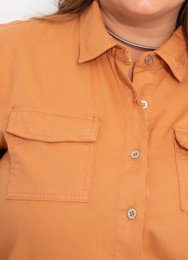 Marguerite - Vestido Chemise Caramelo em Sarja 6