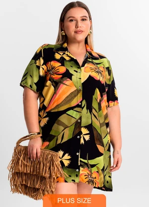 Secret Glam - Vestido Chemise Curto Preto - SECRET GLAM