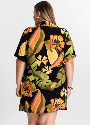 Secret Glam - Vestido Chemise Curto Preto - SECRET GLAM