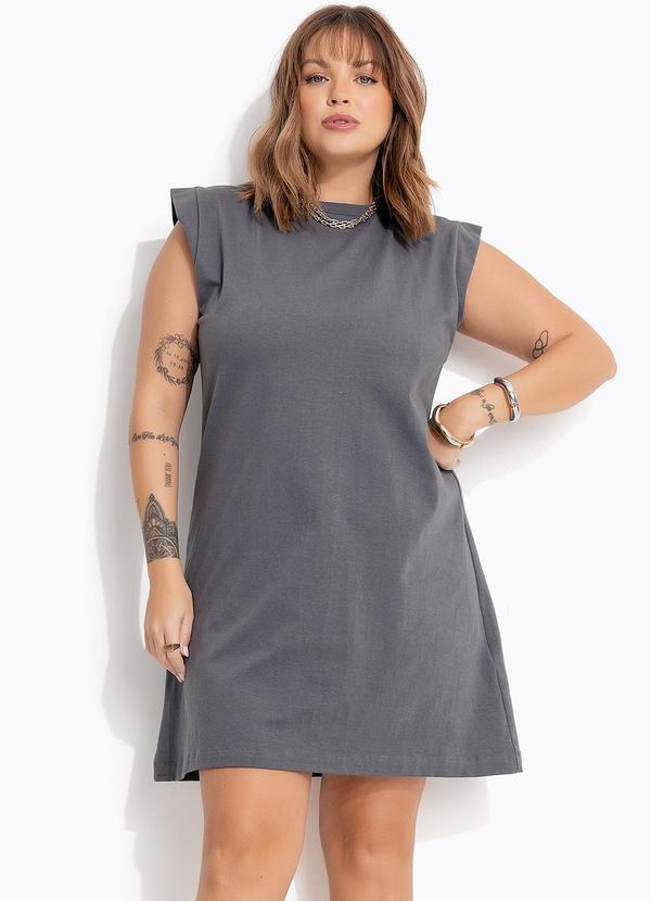 Vestido (Cinza) em Malha Cotton