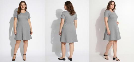 Vestido Cinza Malha Colm�ia