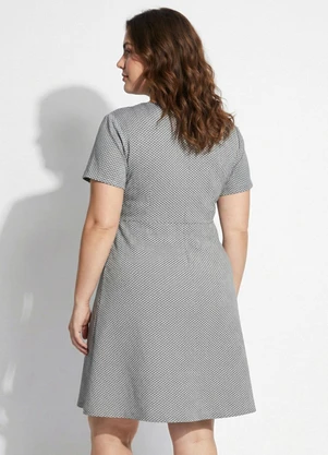 Marguerite - Vestido Cinza Malha Colméia - MARGUERITE