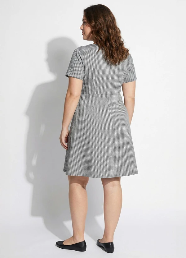 Marguerite - Vestido Cinza Malha Colméia 2