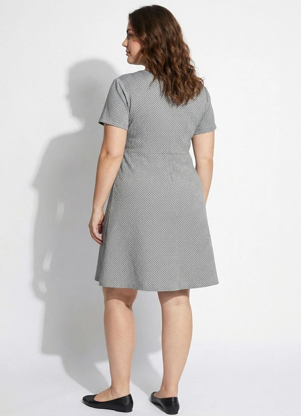 Marguerite - Vestido Cinza Malha Colméia 4