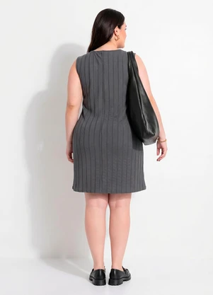 Marguerite - Vestido Cinza Malha Tricô - MARGUERITE