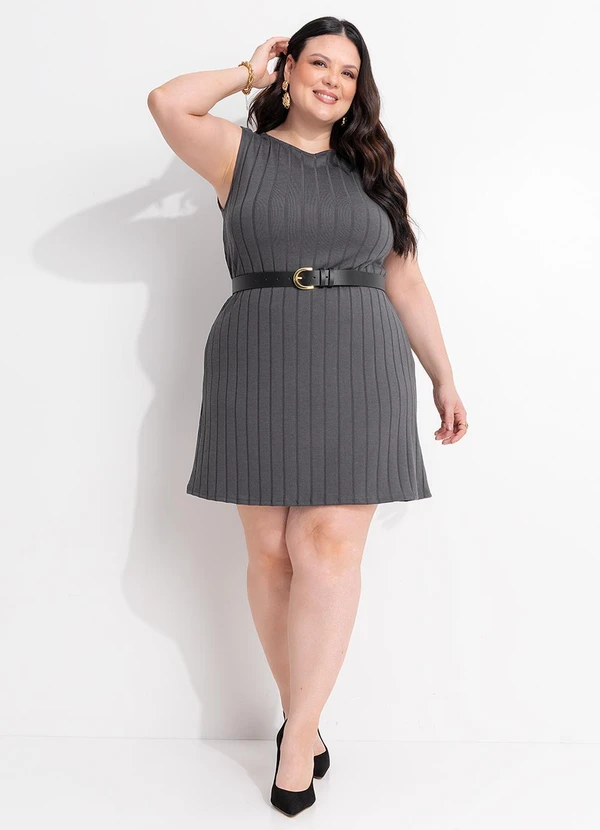 Marguerite - Vestido Cinza Malha Tricô 7