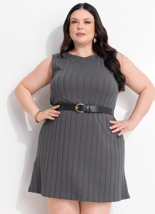 Marguerite - Vestido Cinza Malha Tricô 8