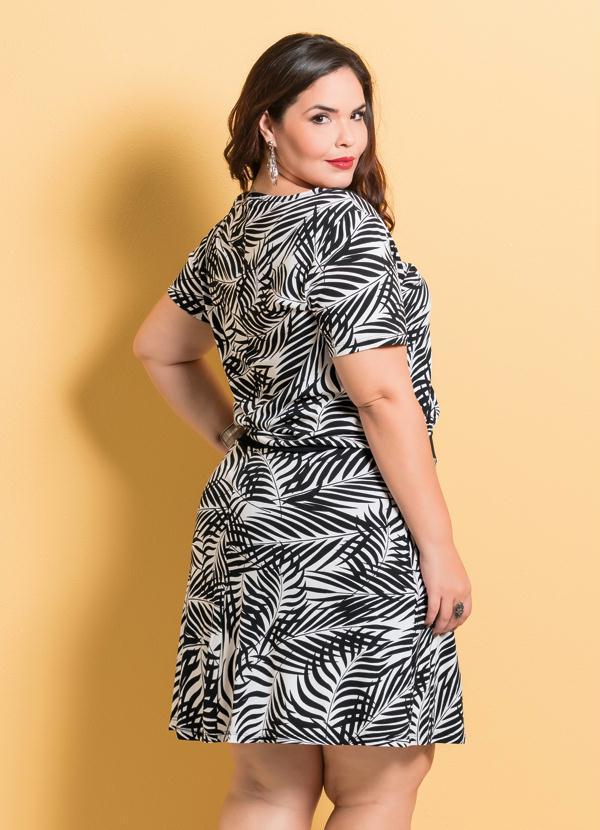 Marguerite - Vestido com Decote V Marguerite Folhagem 2