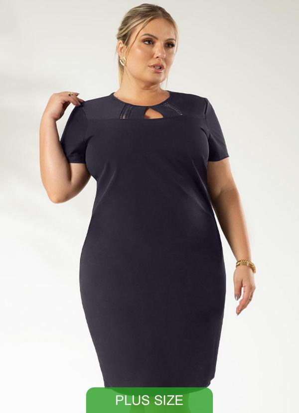 Cativa - Vestido com Recorte no Busto Preto