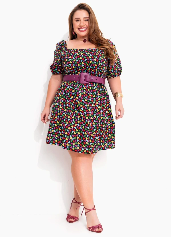 Marguerite - Vestido Coração Colorido em Malha 4