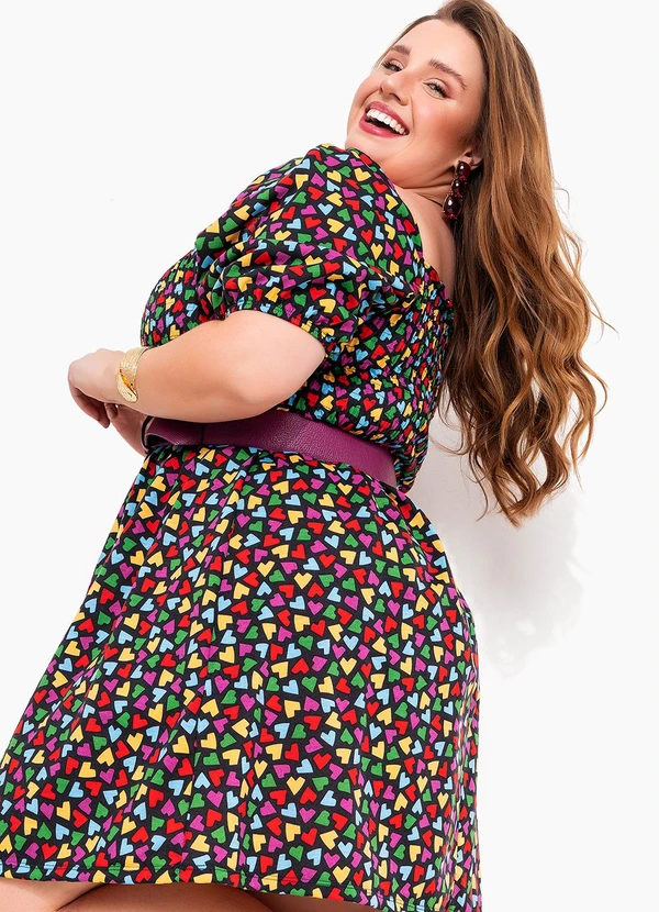 Marguerite - Vestido Coração Colorido em Malha 6