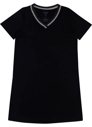 Malwee - Vestido Curto Canelado PlusPreto - MALWEE