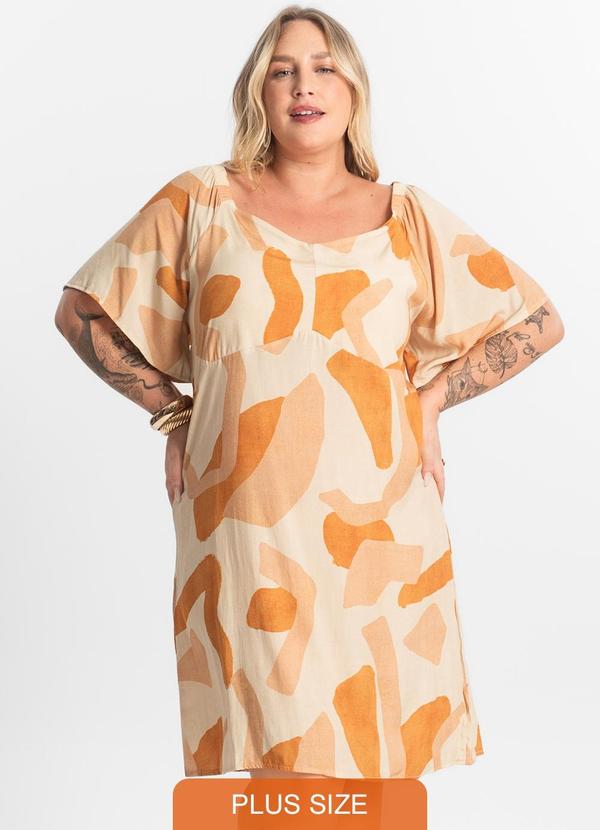 Secret Glam - Vestido Curto Ciganinha Bege