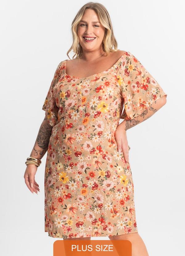 Secret Glam - Vestido Curto Ciganinha Marrom