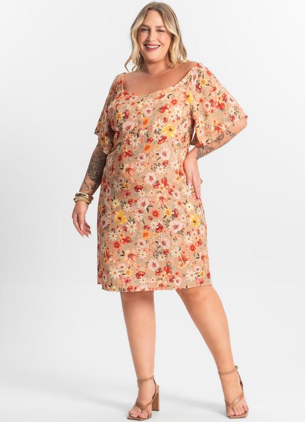 Secret Glam - Vestido Curto Ciganinha Marrom 1