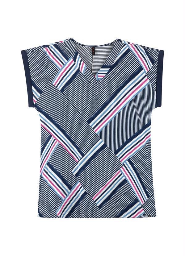 Maelle - Vestido Curto Decote V Azul 3