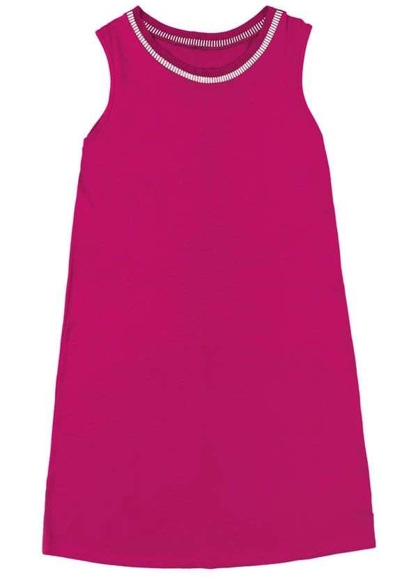 Malwee - Vestido Curto em Viscose Conforto PlusFúcsia 2