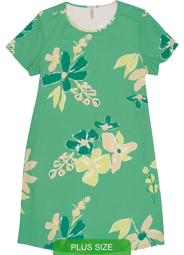 Habana - Vestido Curto Estampa Floral Verde