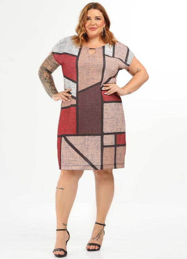 Donna Peck - Vestido Curto Estampado Vermelho 3