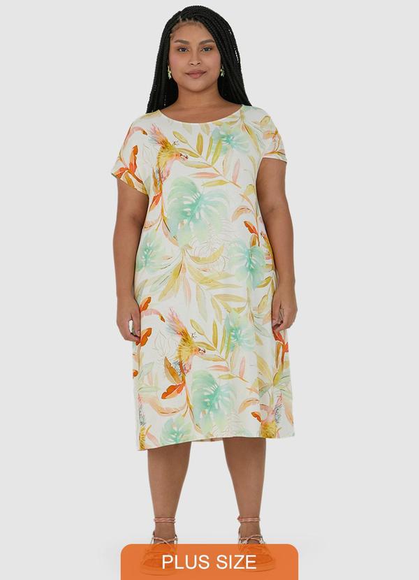 Malwee - Vestido Curto Feminino Off White