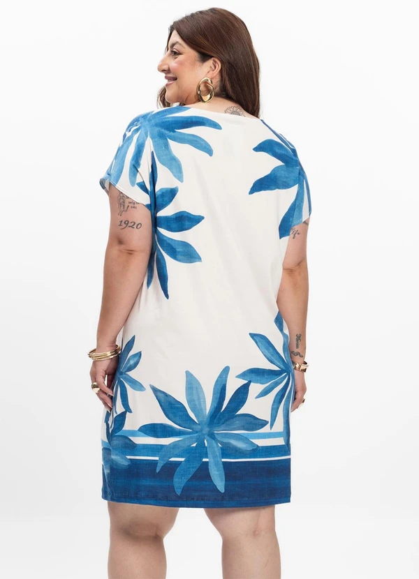 Secret Glam - Vestido Curto Feminino Plus Size Azul 2