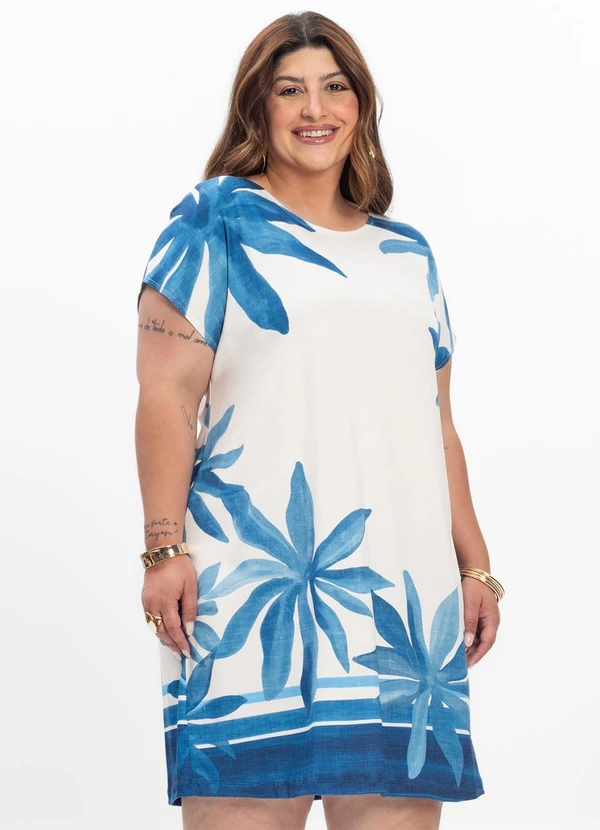 Secret Glam - Vestido Curto Feminino Plus Size Azul 4