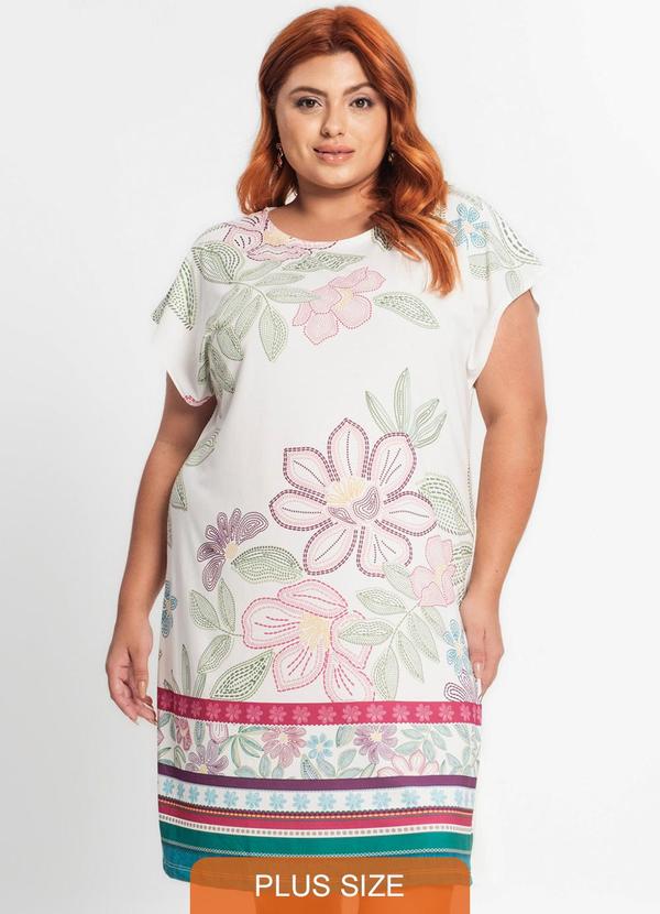 Secret Glam - Vestido Curto Feminino Plus Size Bege