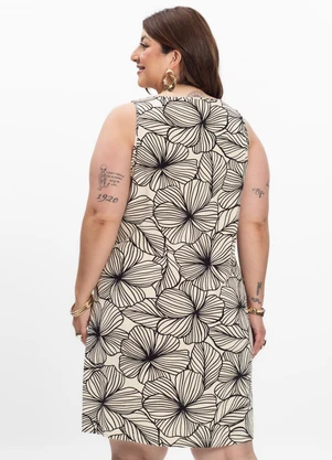 Secret Glam - Vestido Curto Feminino Plus Size Bege - SECRET GLAM