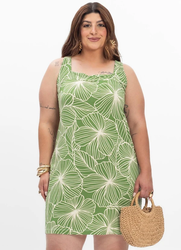 Secret Glam - Vestido Curto Feminino Plus Size Verde
