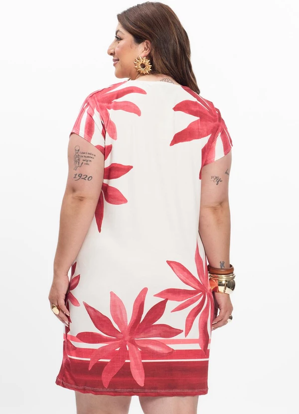 Secret Glam - Vestido Curto Feminino Plus Size Vermelho 2