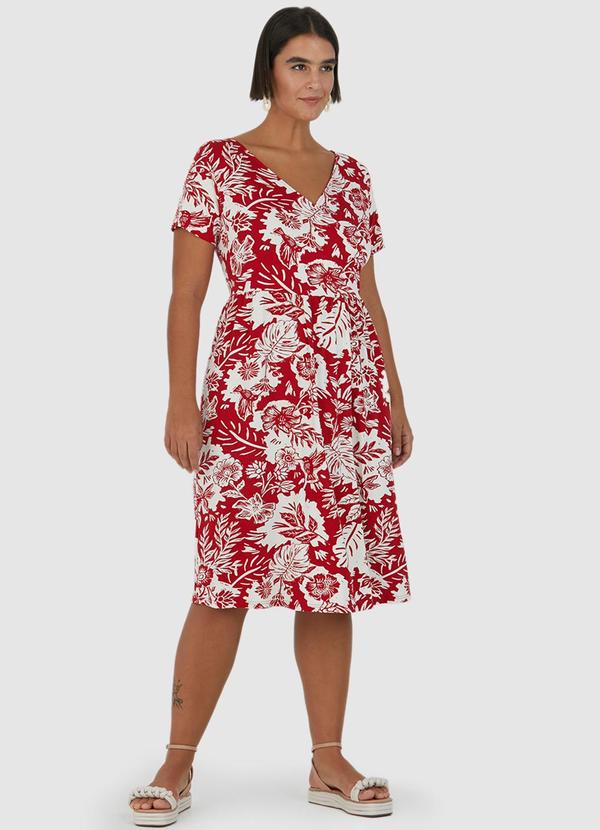 Malwee - Vestido Curto Feminino Vermelho