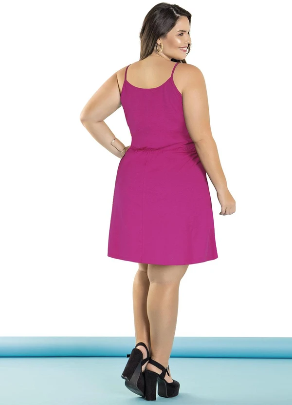 Marguerite - Vestido Curto Pink Transpassado Plus Size 3