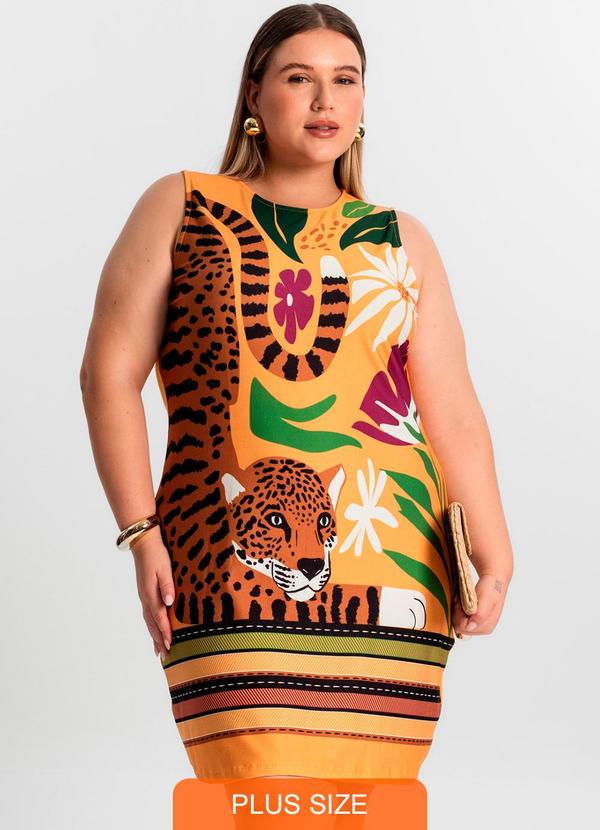 Secret Glam - Vestido Curto Plus Size Amarelo