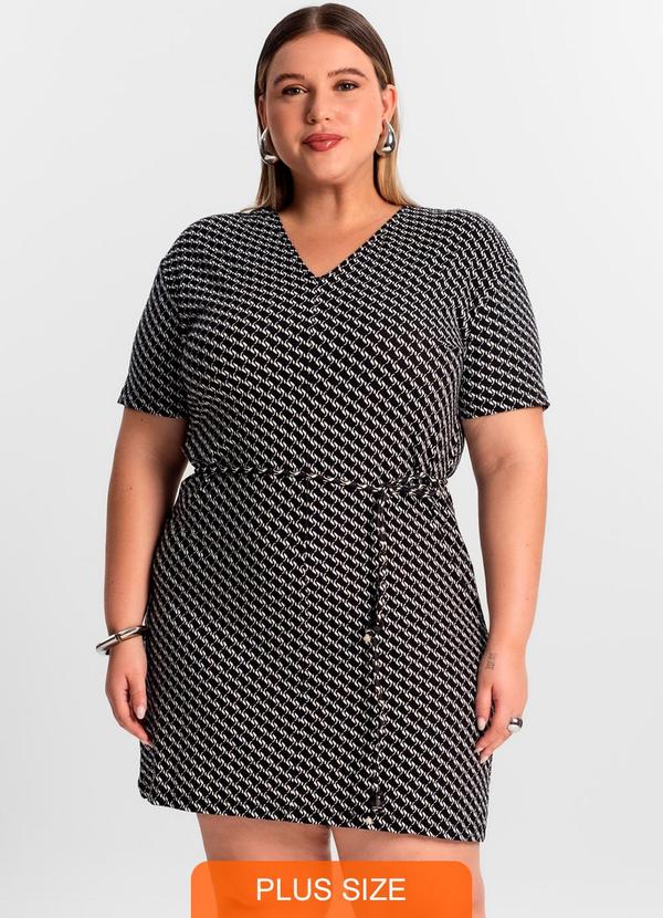 Secret Glam - Vestido Curto Plus Size Preto