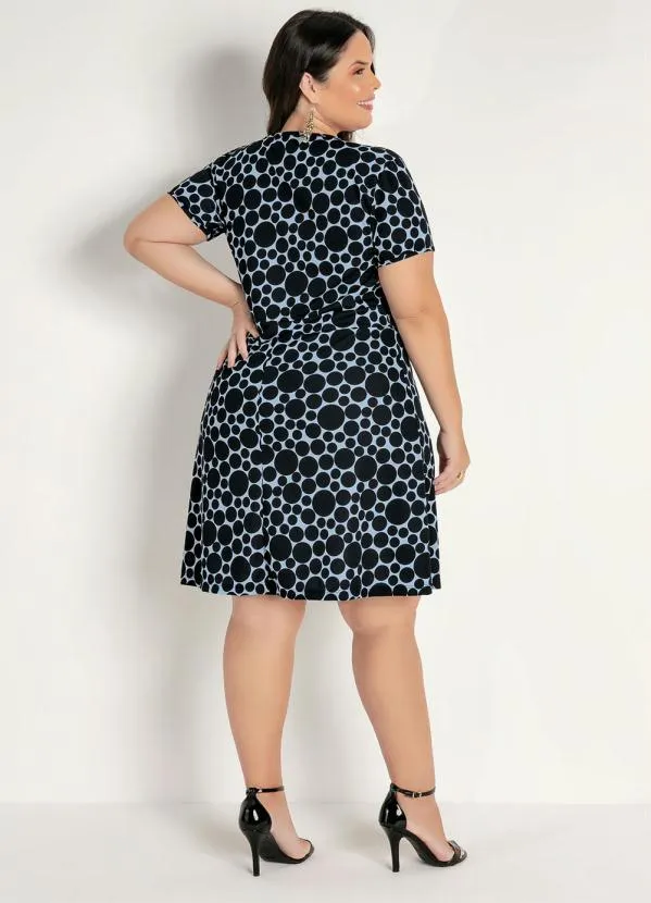 Marguerite - Vestido Curto Poá Transpassado Plus Size 4