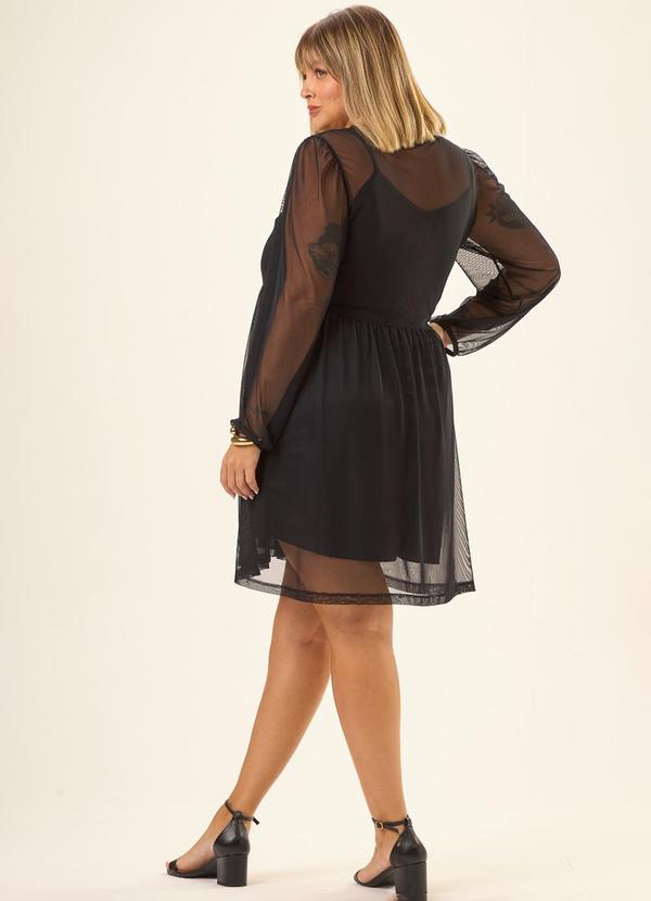 Cess - Vestido Curto Vinci em Tule com Forro Preto 2