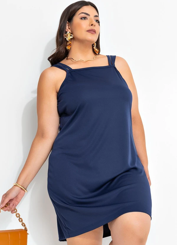 Marguerite - Vestido de Alças Marinho Plus Size 6