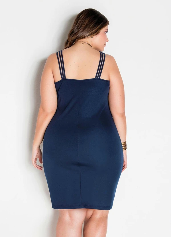 Marguerite - Vestido de Alças Marinho Plus Size 9