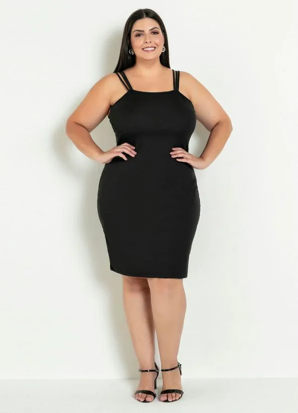 Marguerite - Vestido de Alças Preto Plus Size 3
