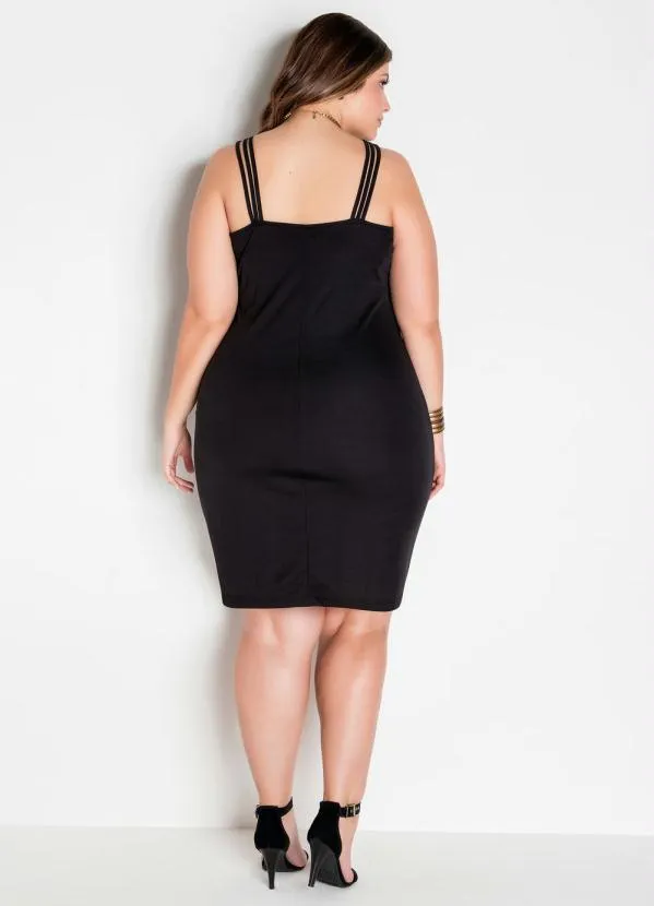 Marguerite - Vestido de Alças Preto Plus Size 2