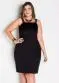 Marguerite - Vestido de Alças Preto Plus Size - variação: Preto
