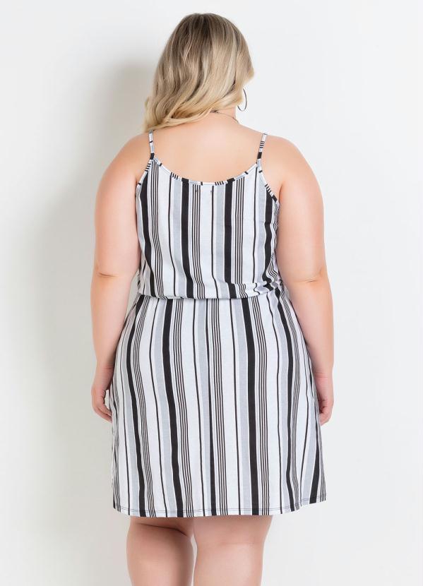 Marguerite - Vestido de Alças Transpassado Listrado Plus Size 2