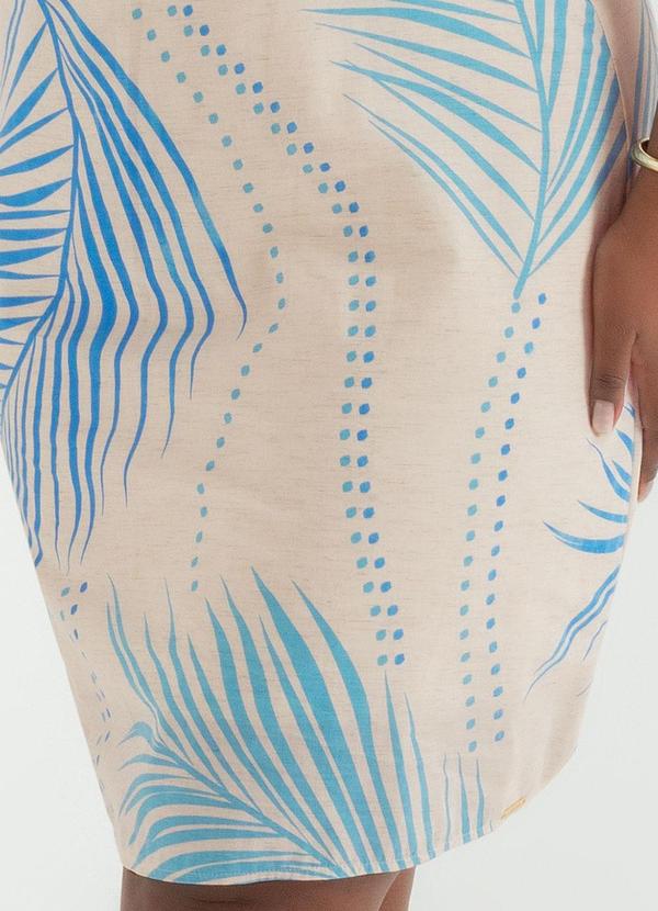 Cativa - Vestido Estampado Plus Size Azul 3