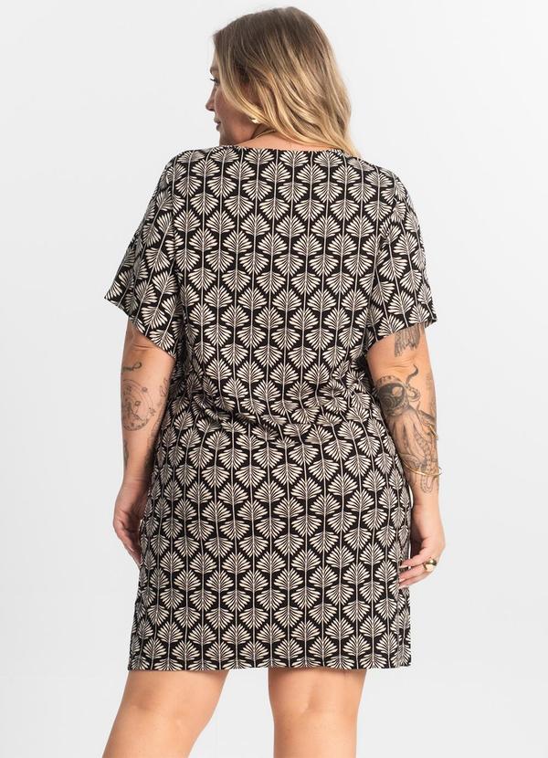 Secret Glam - Vestido Estampado Plus Size Preto 4