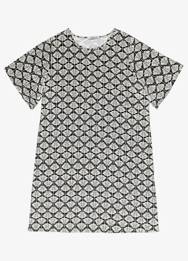 Secret Glam - Vestido Estampado Plus Size Preto 6