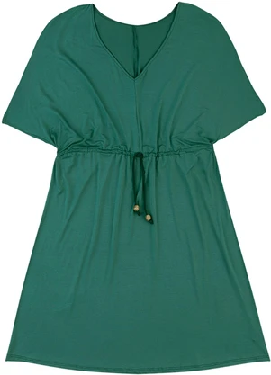 Malwee - Vestido Evasê com Amarração PlusVerde  - MALWEE